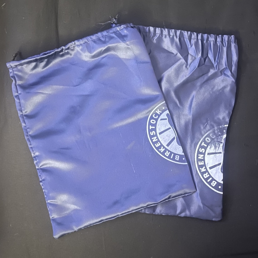 Damaged/Faded Logo (2 Bags) Birkenstock Drawstring Dust Bag Navy Blue